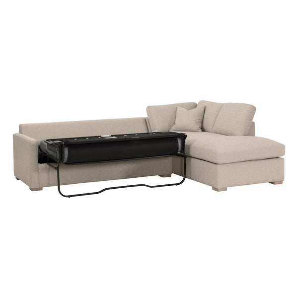 Essentials for Living Clara 112" Slim Arm Sleeper Queen RF Sectional 6620-RFS.LGJUT/NG