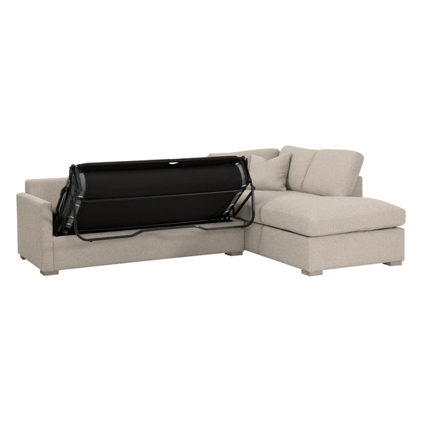 Essentials for Living Clara 112" Slim Arm Sleeper Queen RF Sectional 6620-RFS.LGJUT/NG
