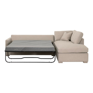 Essentials for Living Clara 112" Slim Arm Sleeper Queen RF Sectional 6620-RFS.LGJUT/NG