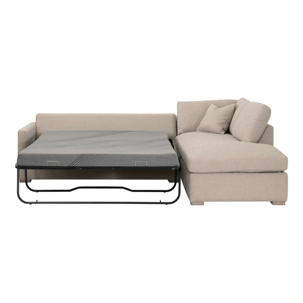 Essentials for Living Clara 112" Slim Arm Sleeper Queen RF Sectional 6620-RFS.LGJUT/NG