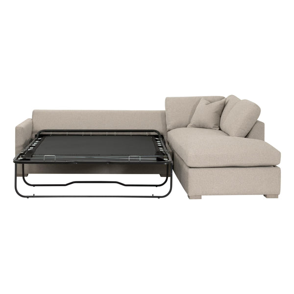 Essentials for Living Clara 112" Slim Arm Sleeper Queen RF Sectional 6620-RFS.LGJUT/NG