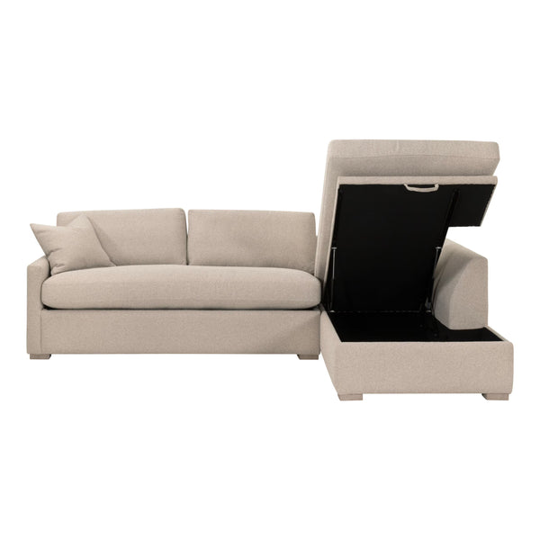 Essentials for Living Clara 112" Slim Arm Sleeper Queen RF Sectional 6620-RFS.LGJUT/NG