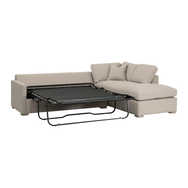 Essentials for Living Clara 112" Slim Arm Sleeper Queen RF Sectional 6620-RFS.LGJUT/NG