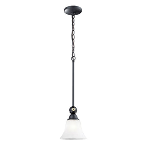 Designer Classics 7'' Wide 1-Light Mini Pendant - Matte Black 66202-1 Elk Lighting