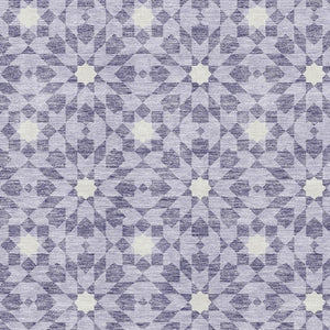 HomeRoots 10' X 14' Lilac Geometric Area Rug - Stylish, Washable, UV-Protected, Perfect for Busy Homes! 662037