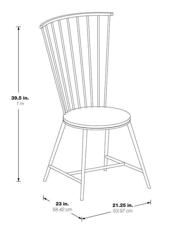 OSP Home Furnishings Bryce Dining Chair Black