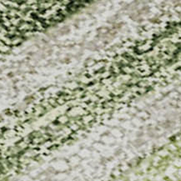 HomeRoots 8' X 10' Artichoke Green & Taupe Striped Washable Area Rug with UV Protection for High-Traffic Rooms 662077