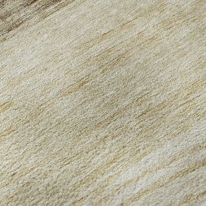 HomeRoots 8' X 10' Washable Beige and Brown Striped Area Rug with UV Protection, Stain Resistance & Durability 662083
