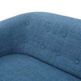 Christopher Knight Home® - Noble House - Bridie Muted Blue Fabric Mid Century Modern Loveseat