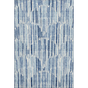 HomeRoots 10' X 14' Blue And Ivory Abstract Area Rug - Washable, UV-Protected, Stylish & Durable for Any Room 662289