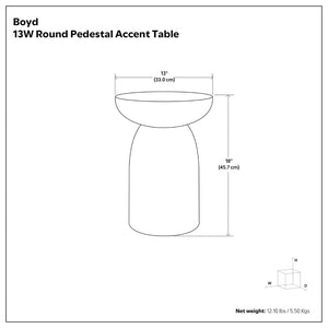 English Elm Boyd Solid Mango Wood Accent Table Hand Carved Artisan Piece for Modern Living White B136P414664