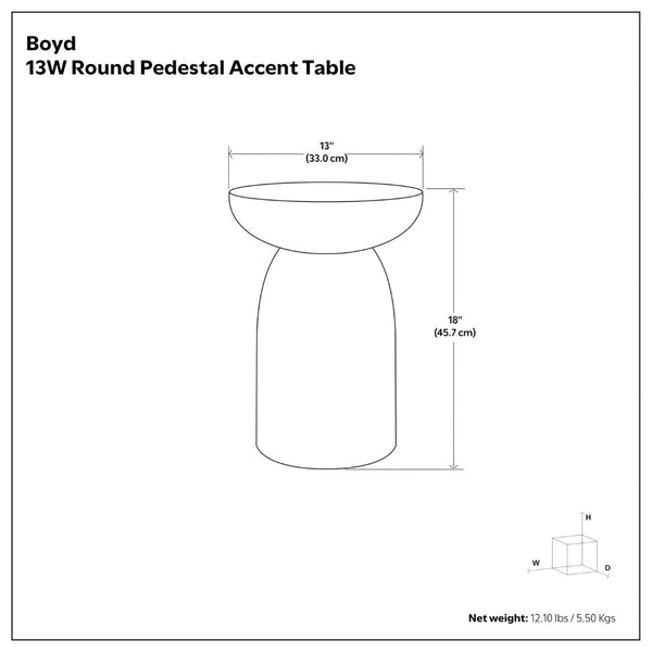 English Elm Boyd Solid Mango Wood Accent Table Hand Carved Artisan Piece for Modern Living White B136P414664