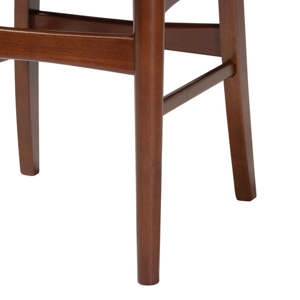 Baxton Studio Baxton Studio Mid-Century Scandinavian Dark Walnut Bent Wood Dining Chair Set of 2 for Modern Homes RT365-CHR