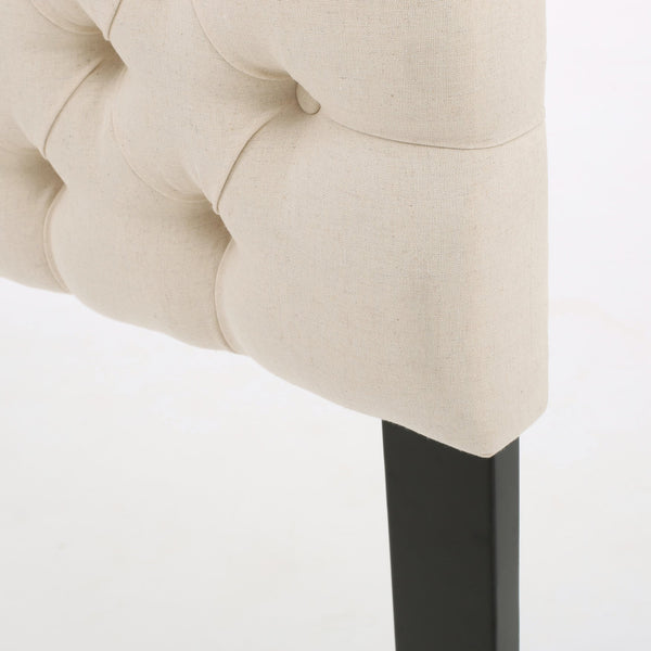 English Elm Christopher Knight Home® - Tufted Upholstered Queen Size Headboard with Button Detail, Adjustable Height, Velvet Finish, Modern Appeal Beige 55444.00BEI