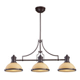 Chadwick 47'' Wide 3-Light Linear Chandelier - Oiled Bronze 66235-3 Elk Lighting