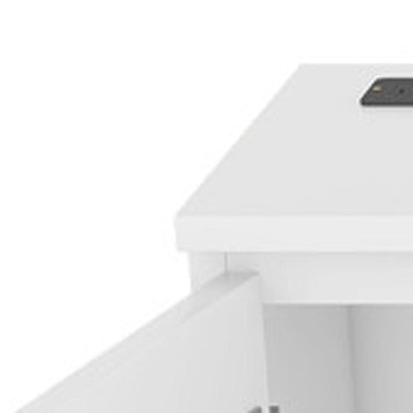HomeRoots White Wood Full Murphy Bed - Elegant Space-Saving Design for Stylish & Functional Room Solutions 662361