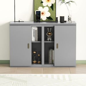 HomeRoots Gray Wood Queen Murphy Bed - Stylish, Space-Saving Design for Modern Homes & Guest Rooms, Easy Setup! 662362