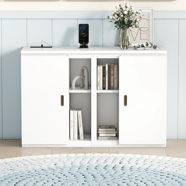 HomeRoots White Wood Queen Murphy Bed - Space-Saving, Stylish Design for Small Rooms & Guest Accommodations 662363