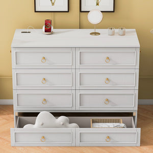 HomeRoots White Wood Full Murphy Bed with Smart Storage Drawers - Space-Saving Design for Stylish Homes! 662365