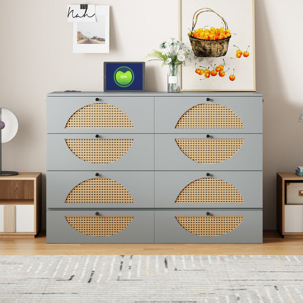 HomeRoots Gray Wood Full Murphy Bed with Drawers - Stylish, Space-Saving Design for Modern Living Spaces! 662374