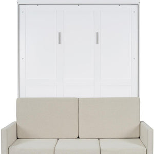 HomeRoots White Wood Full Murphy Bed - Stylish Space-Saving Solution with Durable Design for Small Rooms & Guests 662377