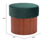 Boto Storage Ottoman Green 110182 Zuo Modern