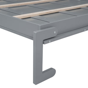 HomeRoots Gray Wood Queen Murphy Bed - Stylish Space-Saving Cabinet with Comfortable Design for Any Room 662382