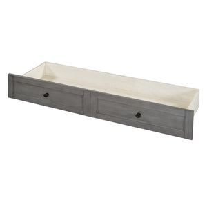 HomeRoots Gray Wood Full Murphy Bed with Integrated Storage Drawers - Stylish Space-Saving Solution for Small Rooms 662385