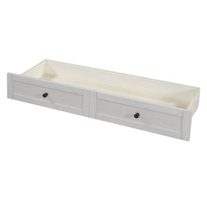 HomeRoots White Wood Full Murphy Bed with Storage Drawers - Stylish Space-Saving Solution for Small Rooms 662386