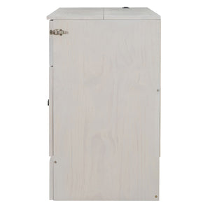 HomeRoots White Wood Full Murphy Bed with Storage Drawers - Stylish Space-Saving Solution for Small Rooms 662386