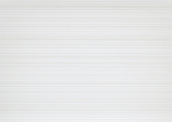 English Elm Modern California King Bed In White Finish - Sleek Wood Grain Design With Black Framing Lines B011S01343