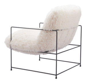 Pelut Accent Chair White 110202 Zuo Modern