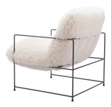 Pelut Accent Chair White 110202 Zuo Modern