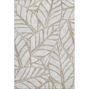 HomeRoots 10' Beige & Brown Floral Area Rug – Washable, UV Protected, Stain Resistant for Busy Homes & Families 662477