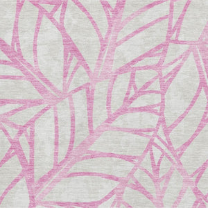 HomeRoots 5' X 8' Pink And Beige Floral Area Rug - Durable, Washable, UV-Protected for Your Family Spaces 662521