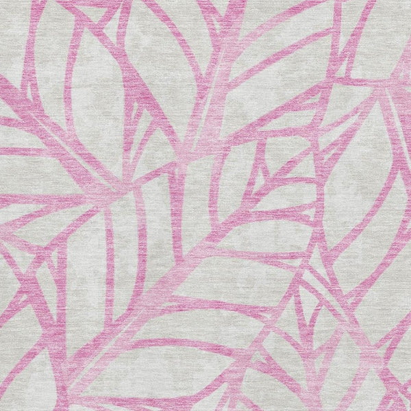 HomeRoots 8' X 10' Pink And Beige Floral Area Rug - Washable, UV Protected, Stain Resistant for High Traffic Areas 662523