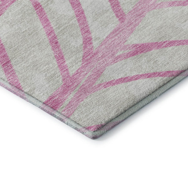 HomeRoots 10' Pink and Beige Floral Area Rug – Washable, UV-Protected, Durable Design for Stylish Living Spaces 662525