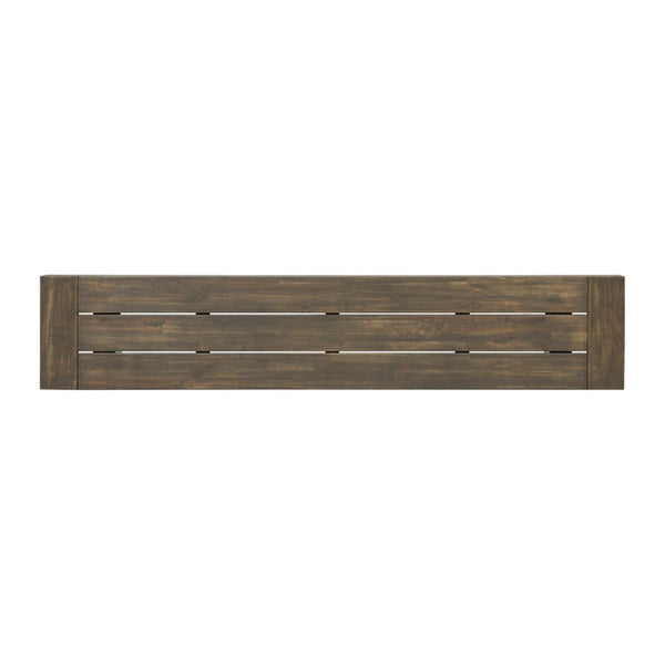 English Elm Carlisle Solid Acacia Wood Dining Bench with Slatted Seat and A-frame Legs 66255.00GRY
