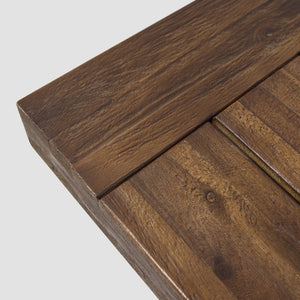 English Elm Carlisle Solid Acacia Wood Dining Bench with Slatted Seat and A-frame Legs 66255.00SDBRN