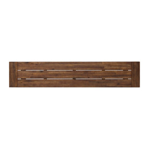 English Elm Carlisle Solid Acacia Wood Dining Bench with Slatted Seat and A-frame Legs 66255.00SDBRN