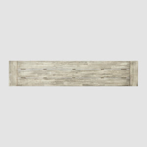 English Elm Carlisle Solid Acacia Wood Dining Bench with Slatted Seat and A-frame Legs 66255.00SLGRY