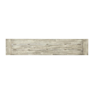 English Elm Carlisle Solid Acacia Wood Dining Bench with Slatted Seat and A-frame Legs 66255.00SLGRY