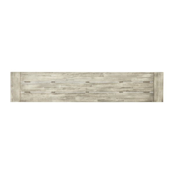English Elm Carlisle Solid Acacia Wood Dining Bench with Slatted Seat and A-frame Legs 66255.00SLGRY