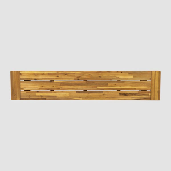 English Elm Carlisle Solid Acacia Wood Dining Bench with Slatted Seat and A-frame Legs 66255.00
