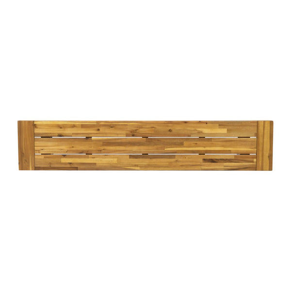 English Elm Carlisle Solid Acacia Wood Dining Bench with Slatted Seat and A-frame Legs 66255.00