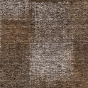 HomeRoots 9' X 12' Chocolate and Ivory Abstract Area Rug - Washable, UV-Protected, Stylish & Durable Design 662560