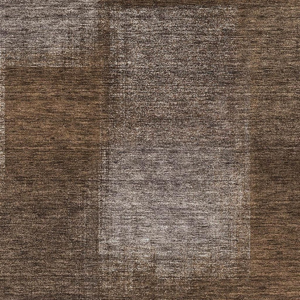 HomeRoots 9' X 12' Chocolate and Ivory Abstract Area Rug - Washable, UV-Protected, Stylish & Durable Design 662560