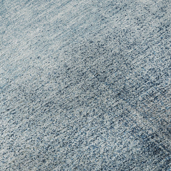 HomeRoots 8' X 10' Denim Blue & Ivory Abstract Area Rug - Washable, UV-Protected, Durable, Modern Style! 662565