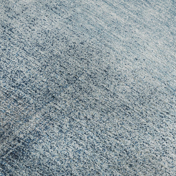 HomeRoots 8' X 10' Denim Blue & Ivory Abstract Area Rug - Washable, UV-Protected, Durable, Modern Style! 662565