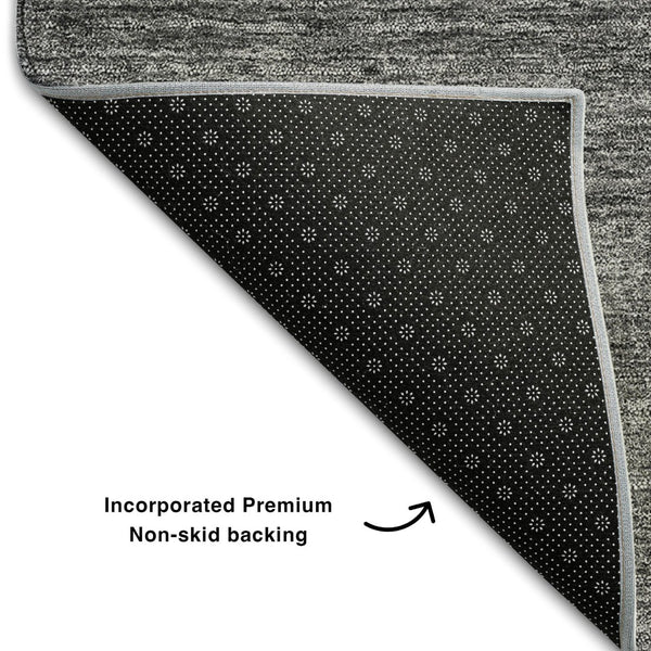 HomeRoots 10' Gray & Ivory Abstract Washable Area Rug - Durable, UV-Protected, Perfect for Busy Homes! 662573